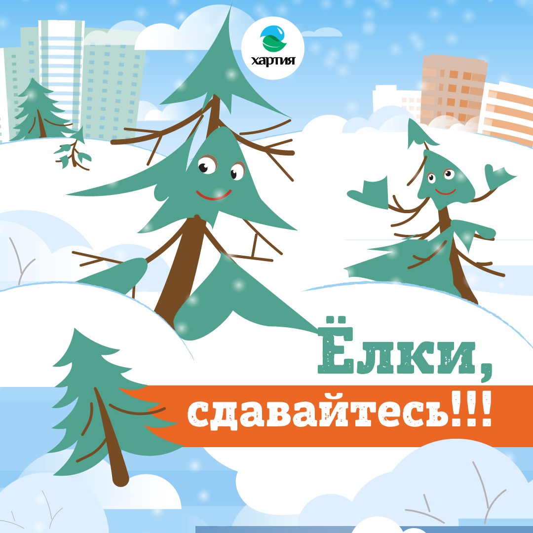 Региональный оператор ООО «Хартия» объявляет старт акции «Сдай елку на переработку!».